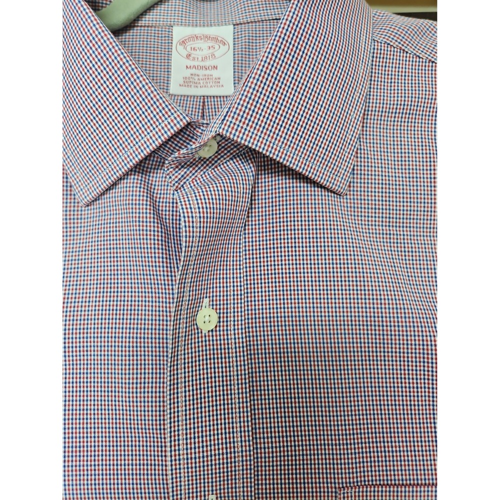 Brooks Brothers Dress Shirt Size 16 1/2 35 Cotton